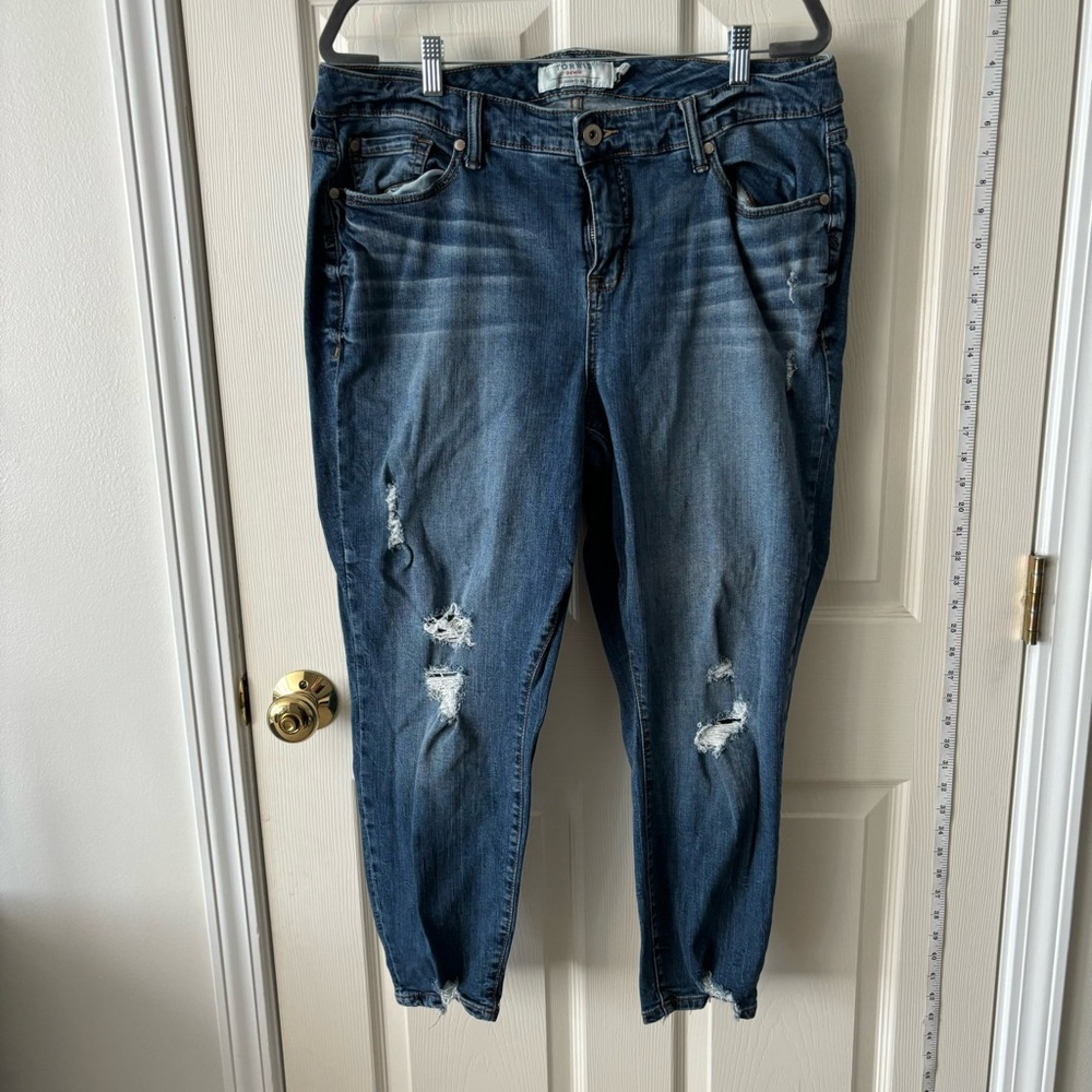 Torrid Distressed Girlfriend Jeans